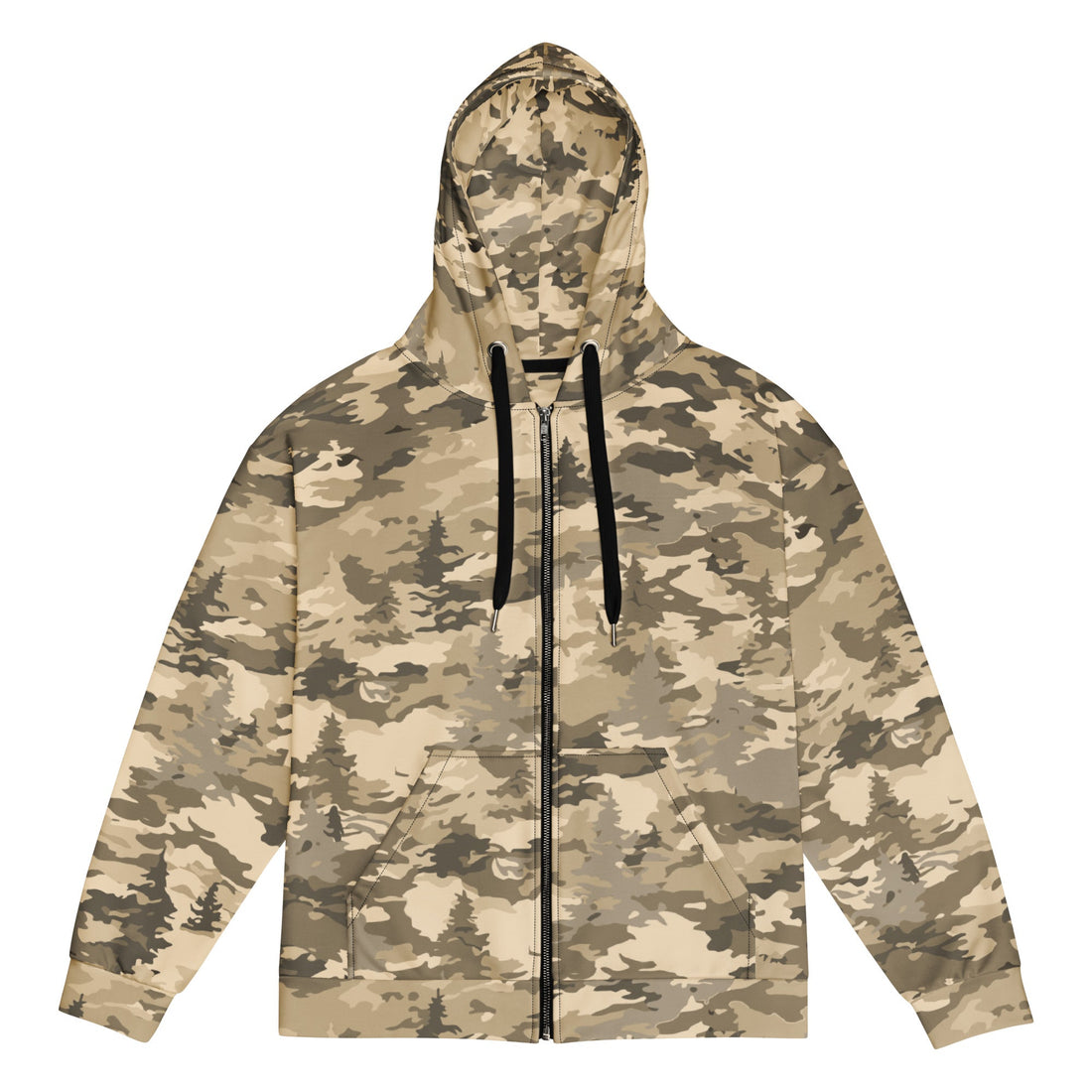 Sunspear pattern on a zip hoodie