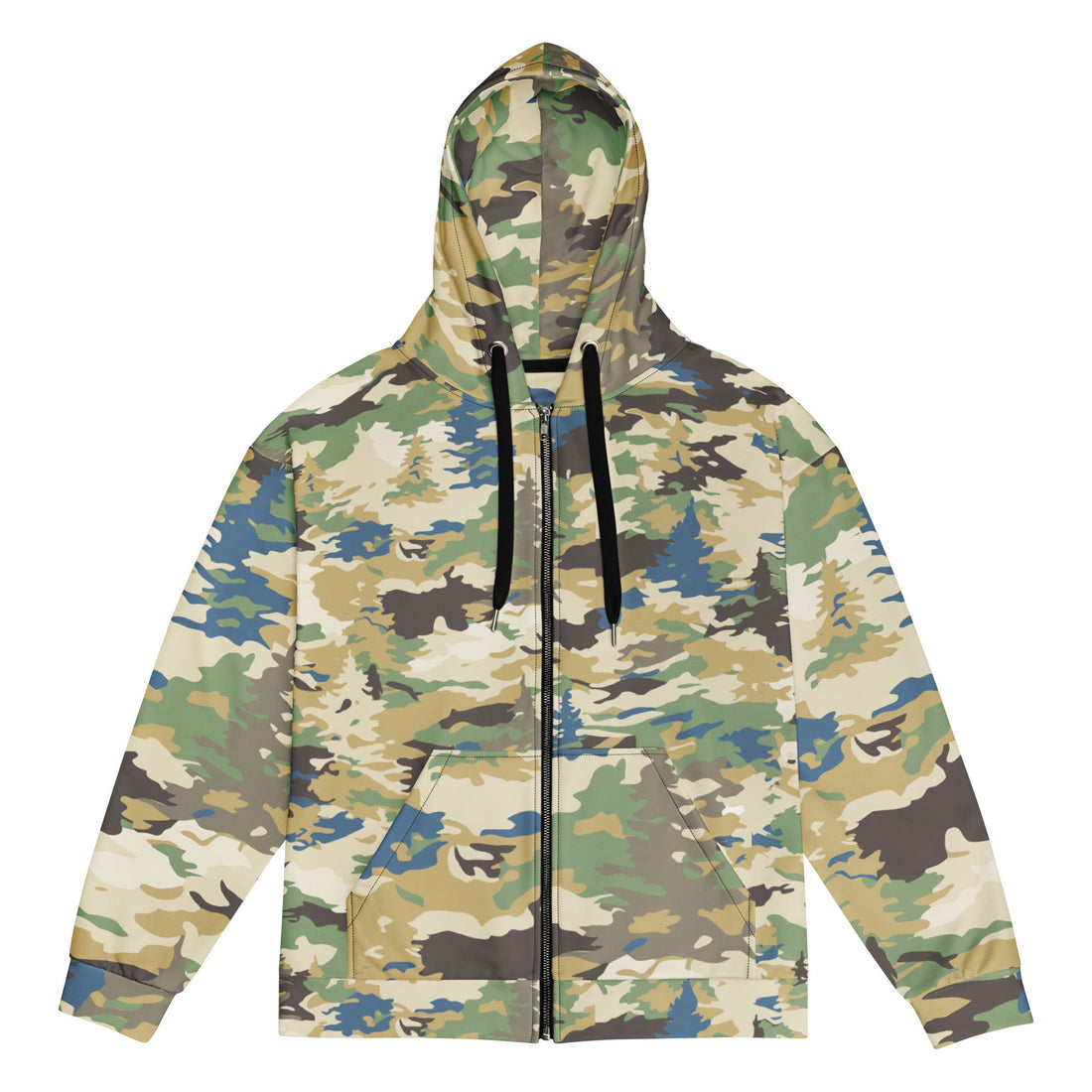 Nomad pattern on a zip hoodie